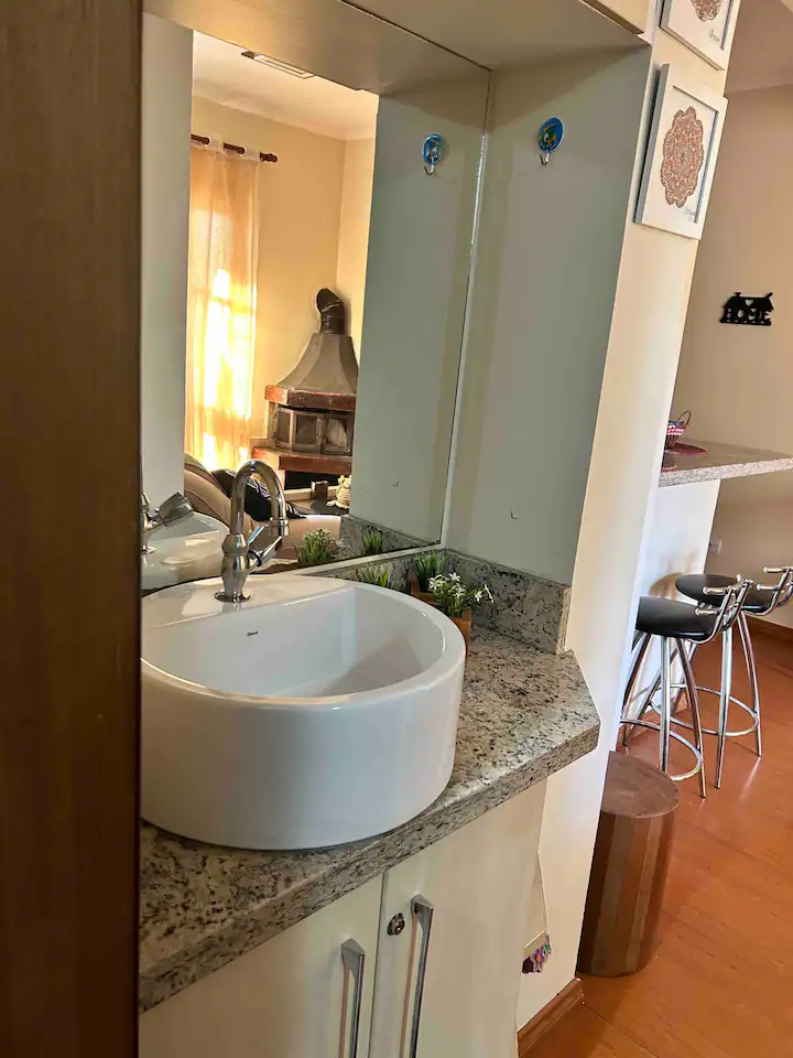 Apartamento aconchegante com lareira interna